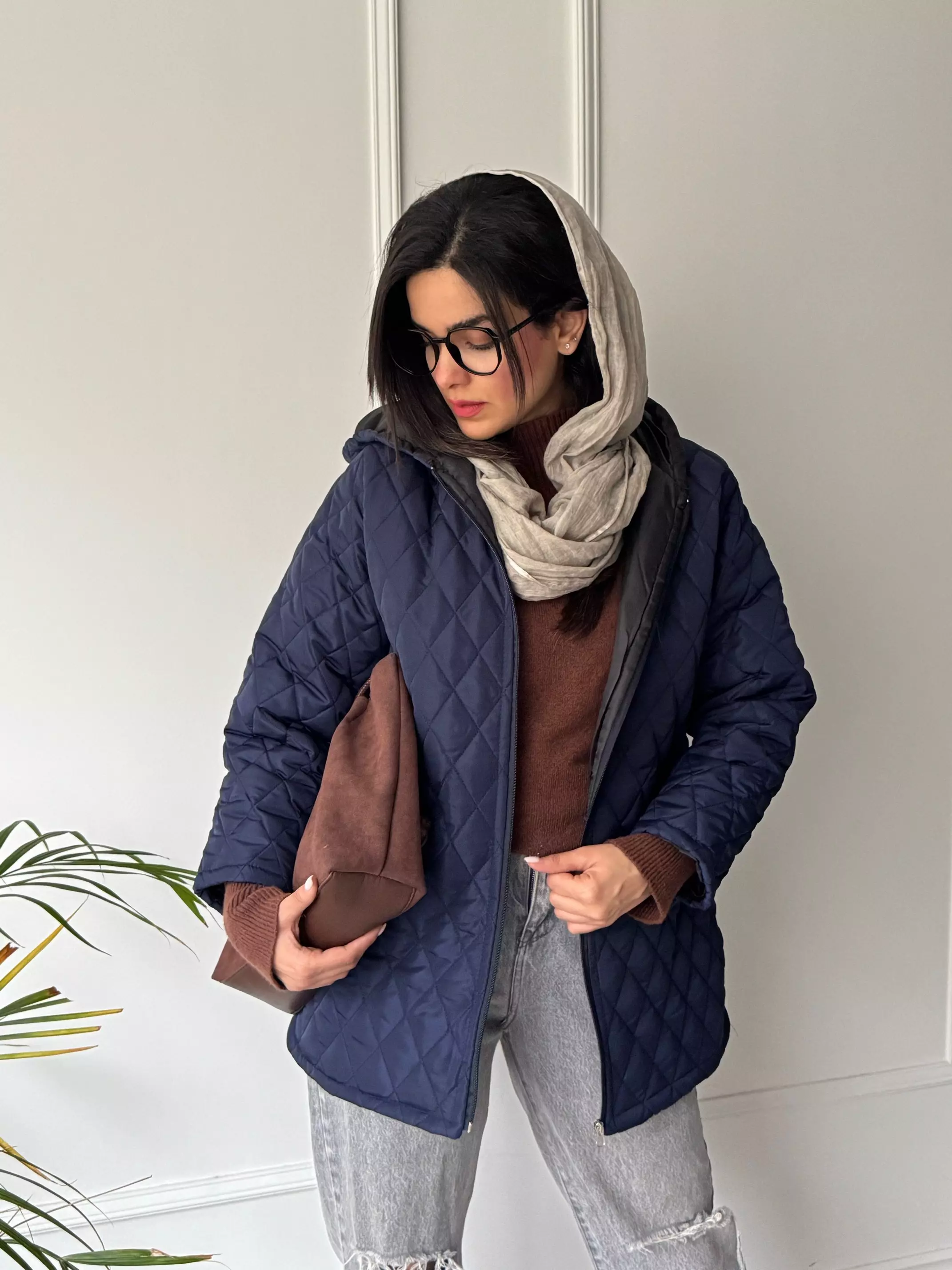 کاپشن زنانه کلاهدار آستردار ونوس